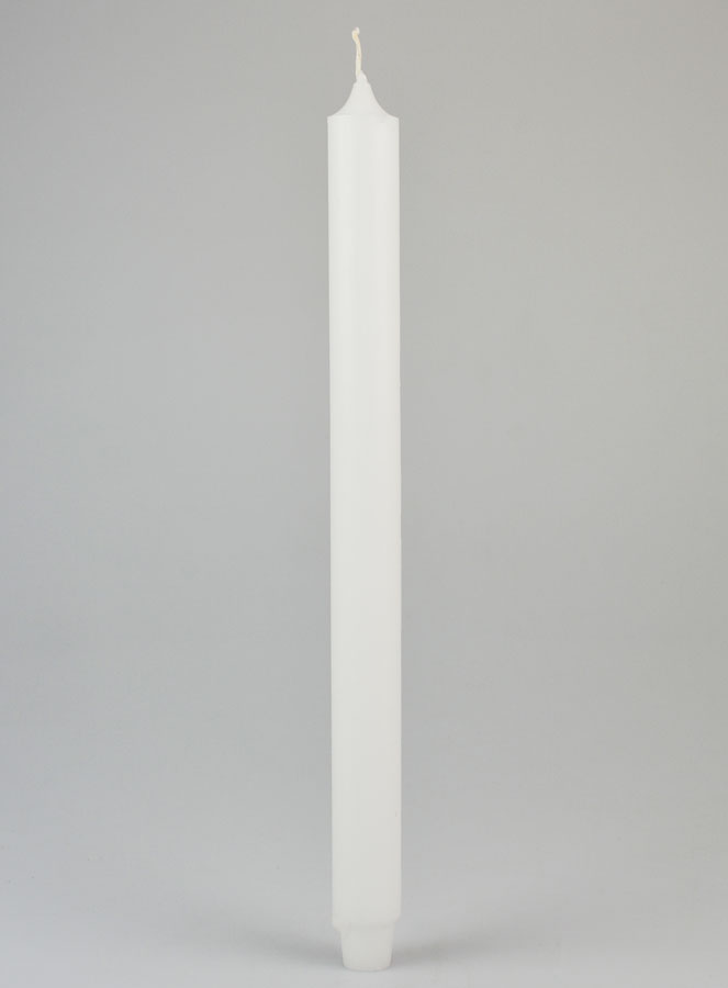 Grande Bougie Flambeau 35 cm - Blanc (pic 1)