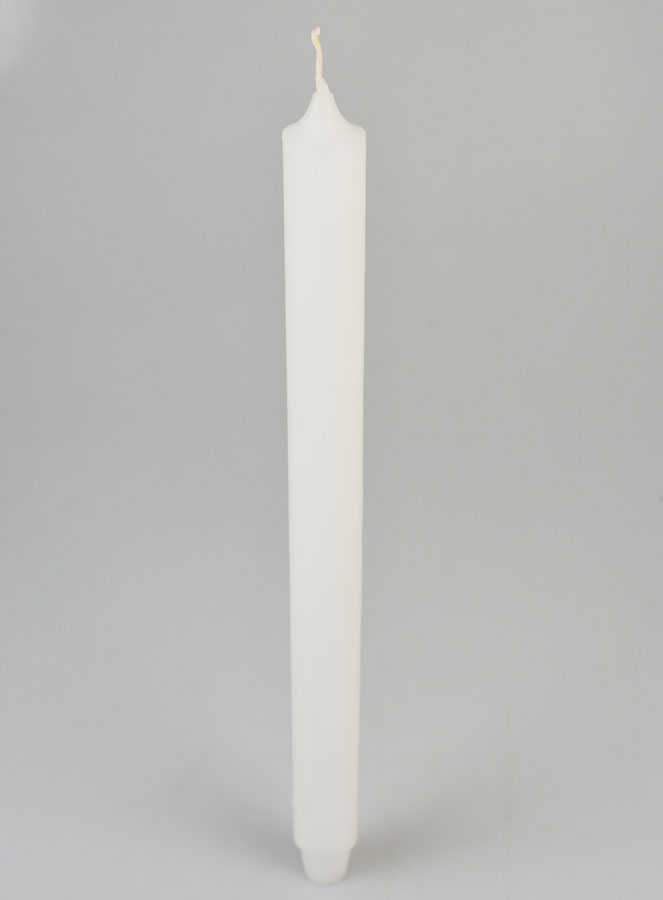 Grande Bougie Flambeau 35 cm - Blanc (pic 2)