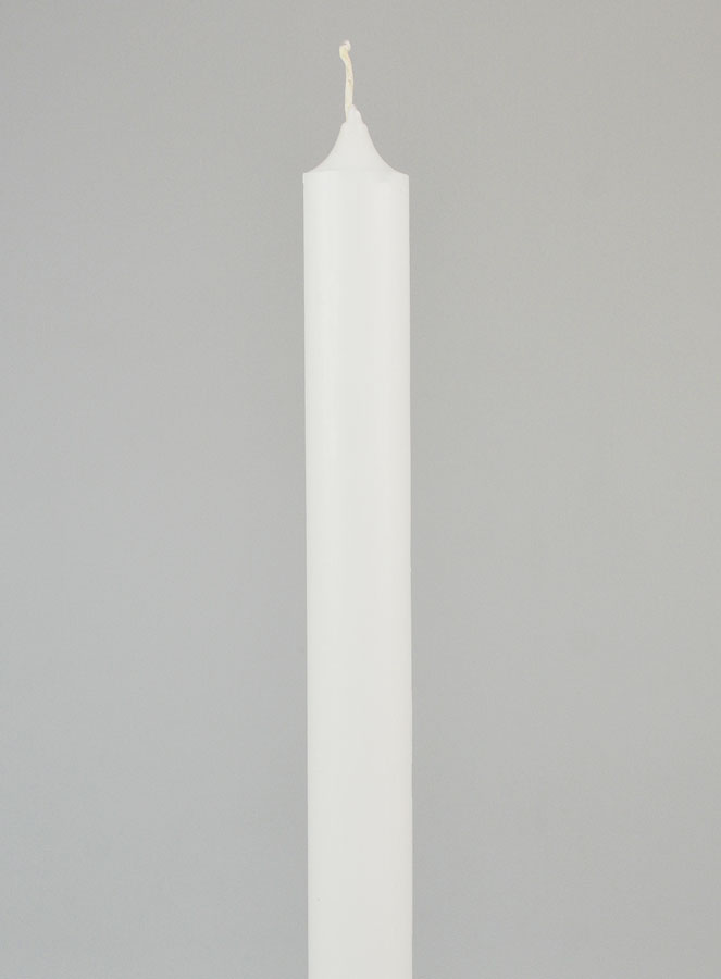 Grande Bougie Flambeau 35 cm - Blanc (pic 3)