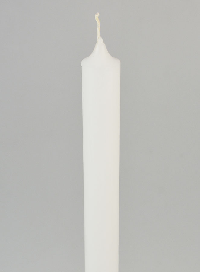 Grande Bougie Flambeau 35 cm - Blanc (pic 4)