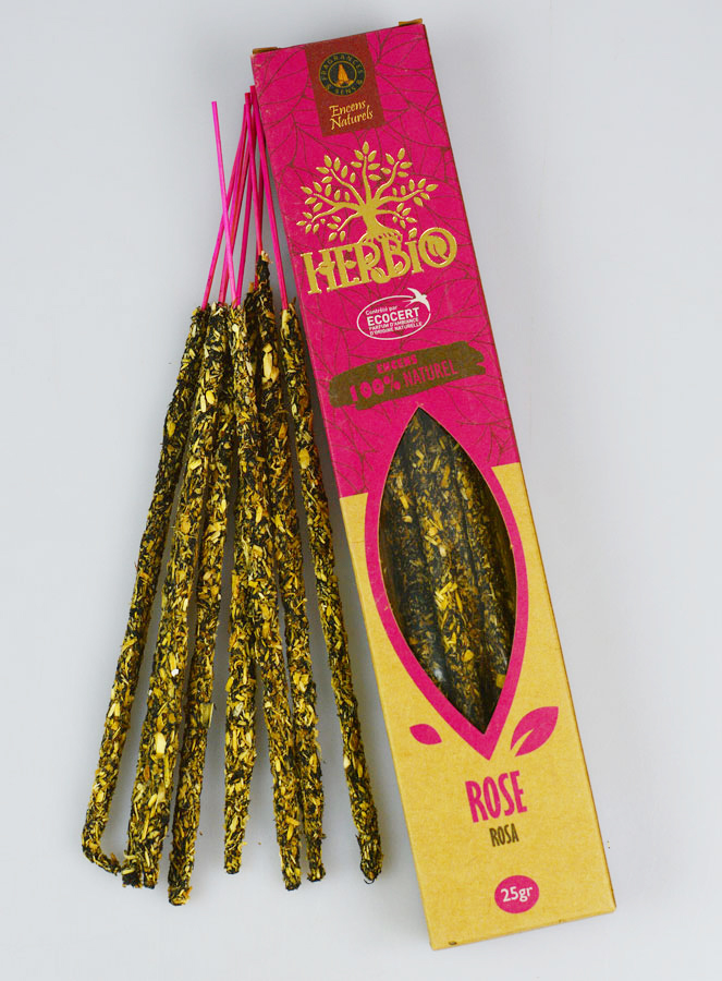 Bâtonnets d'Encens HERBIO Ecocertifiés - Rose 25g (pic 1)