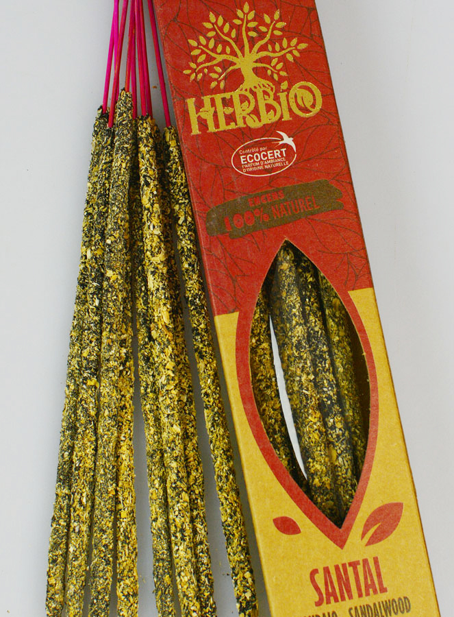 Bâtonnets d'Encens HERBIO Ecocertifiés - Santal 25g (pic 3)