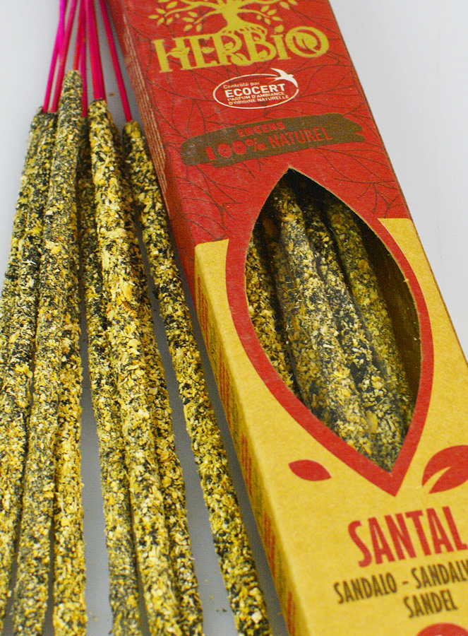 Bâtonnets d'Encens HERBIO Ecocertifiés - Santal 25g (pic 4)