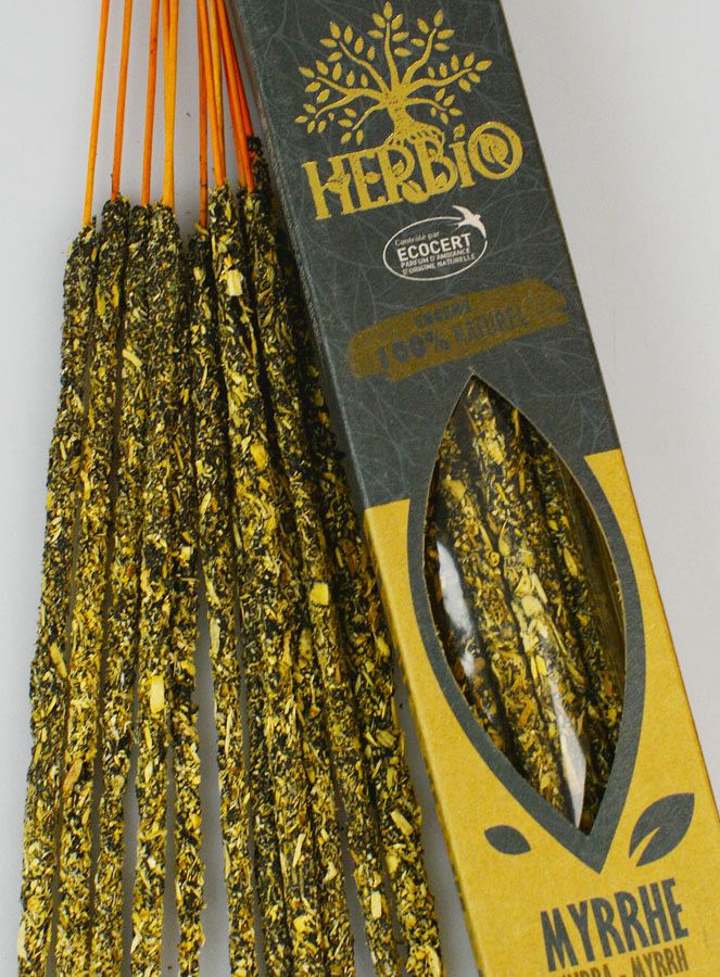 Bâtonnets d'Encens HERBIO Ecocertifiés - Myrrhe 25g (pic 3)