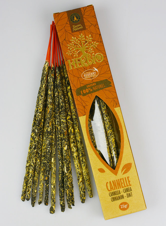 Bâtonnets d'Encens HERBIO Ecocertifiés - Cannelle 25g (pic 1)