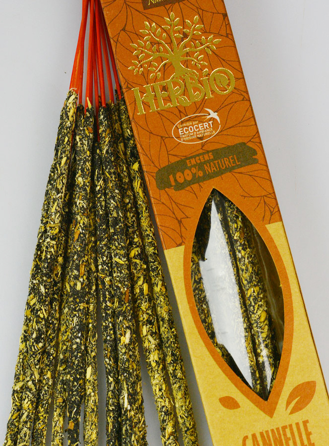 Bâtonnets d'Encens HERBIO Ecocertifiés - Cannelle 25g (pic 3)