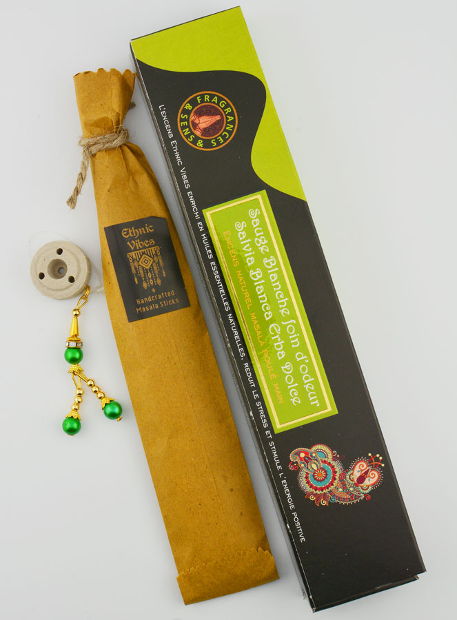 Encens Masala Sauge Blanche & Sweet Grass -15g (pic 1)