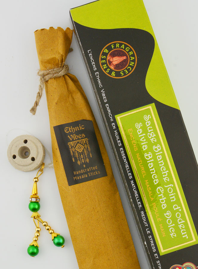 Encens Masala Sauge Blanche & Sweet Grass -15g (pic 3)