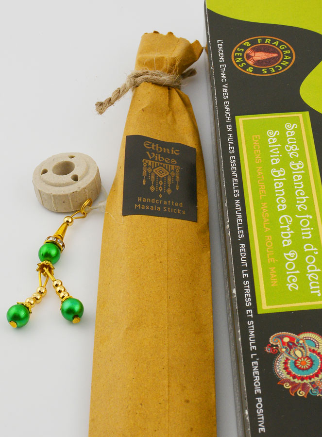 Encens Masala Sauge Blanche & Sweet Grass -15g (pic 4)