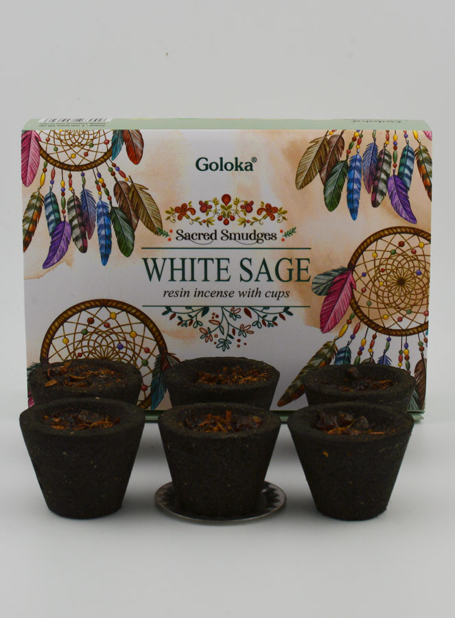 Coupelles d'Encens Naturel Goloka - Sauge Blanche (pic 1)