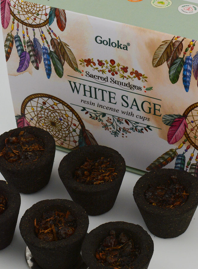 Coupelles d'Encens Naturel Goloka - Sauge Blanche (pic 4)