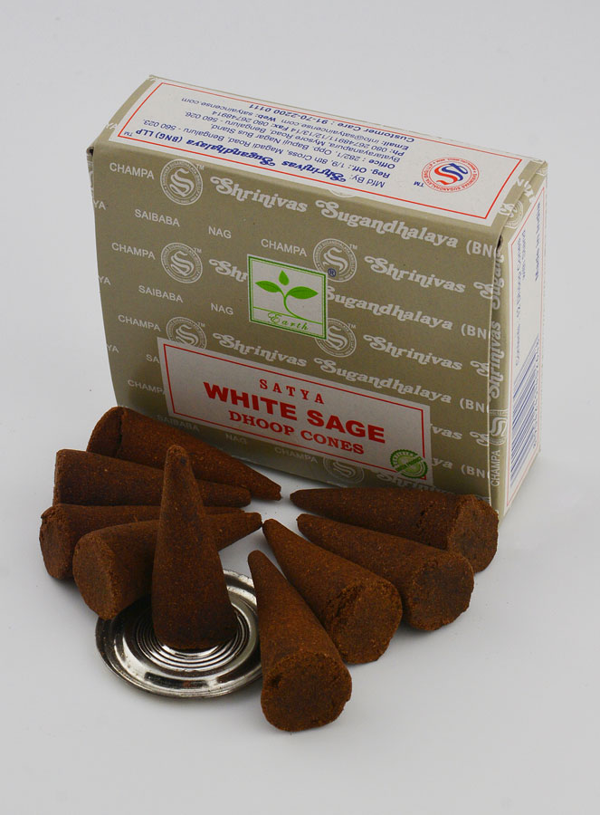 Encens en Cônes Satya - Sauge Blanche (pic 2)