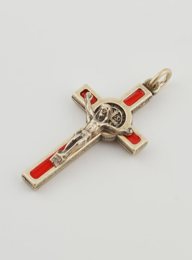 Pendentif Croix de Saint Benoit Rouge (pic 2)