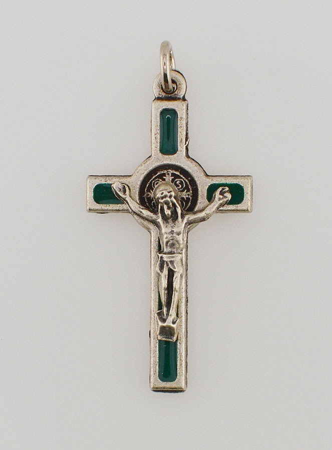 Pendentif Croix de Saint Benoit - Vert (pic 1)