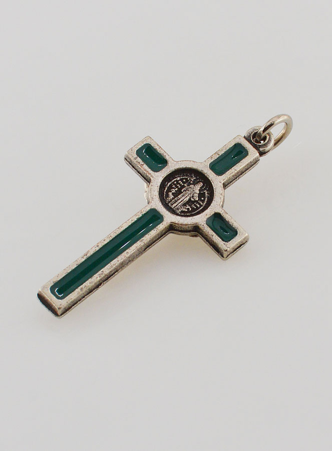 Pendentif Croix de Saint Benoit - Vert (pic 3)