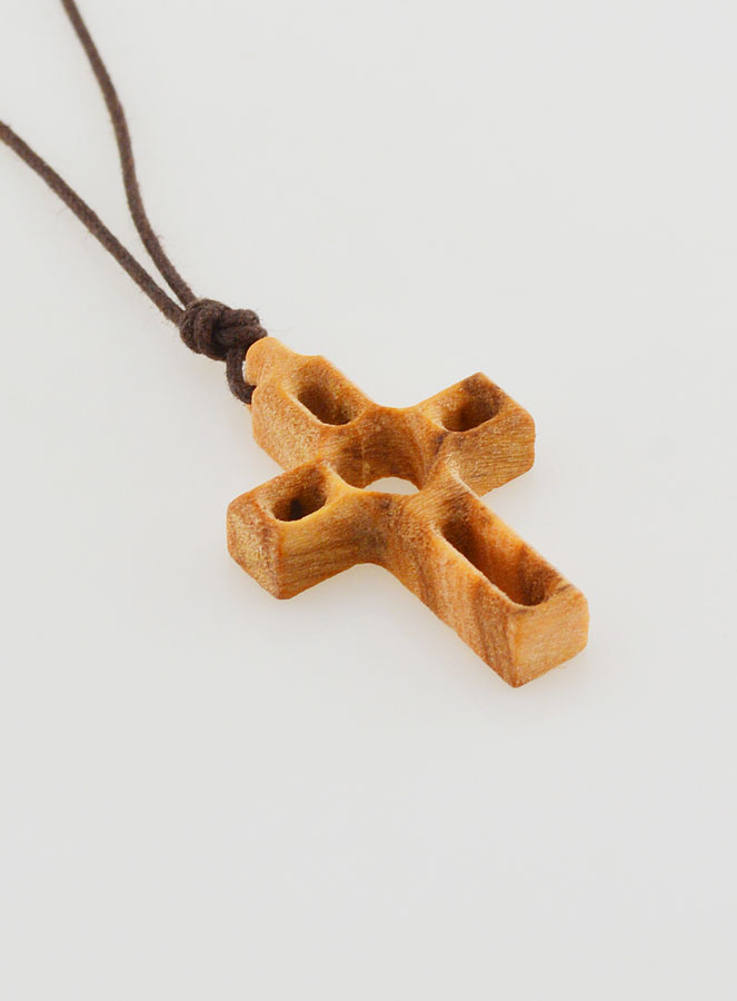 Pendentif Croix en Bois Cordon (pic 3)