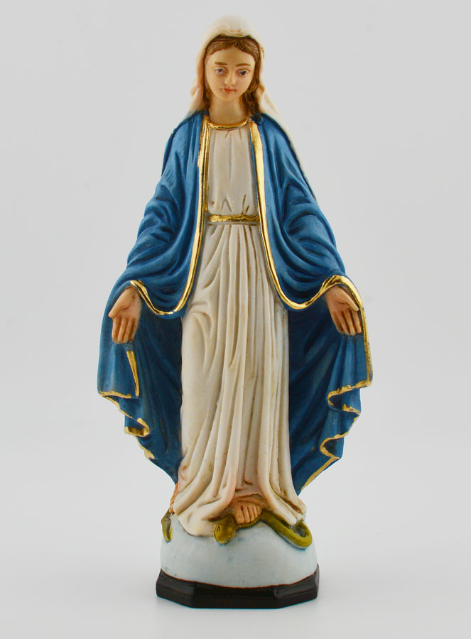Statue de la Vierge Miraculeuse Marbre et Résine - 15cm (pic 1)