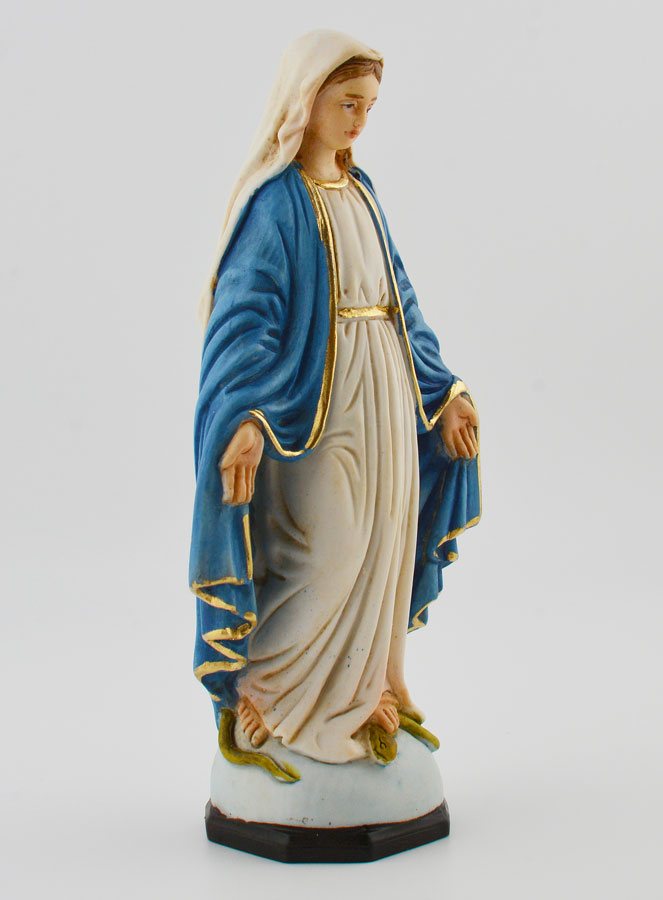 Statue de la Vierge Miraculeuse Marbre et Résine - 15cm (pic 2)