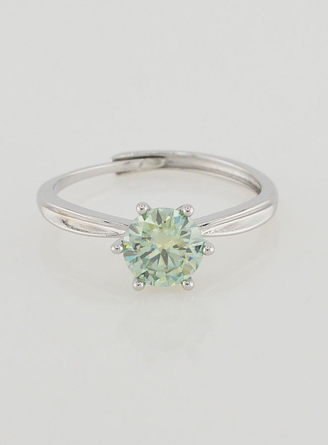 Bague solitaire en Moissanite Facetté (pic 1)