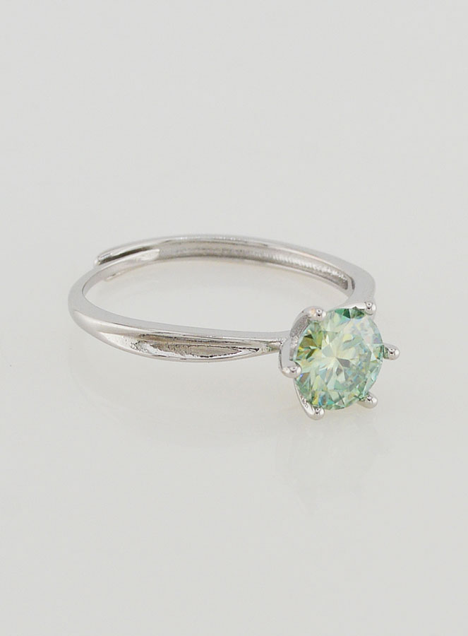 Bague solitaire en Moissanite Facetté (pic 2)