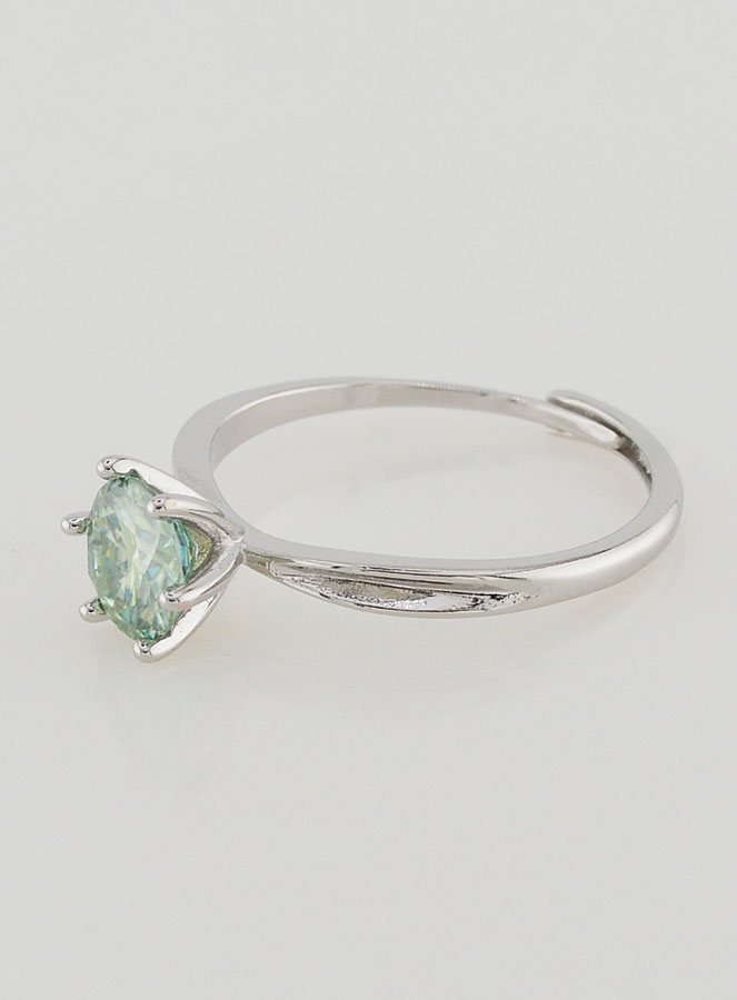 Bague solitaire en Moissanite Facetté (pic 3)