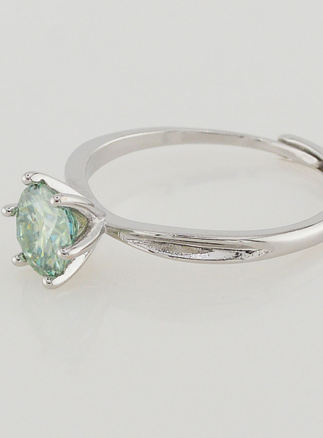 Bague solitaire en Moissanite Facetté (pic 4)