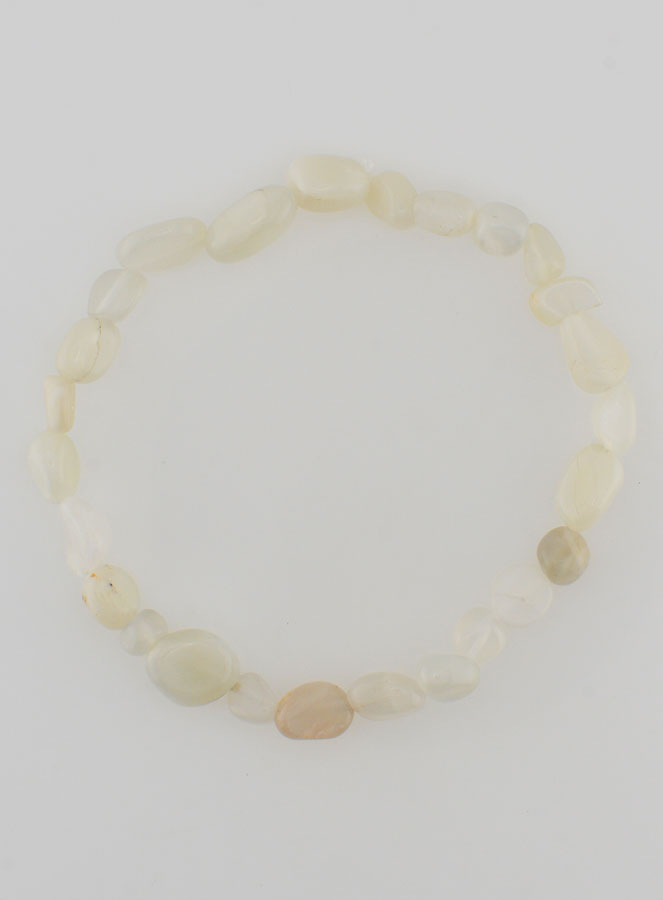 Bracelet en Pierre de Lune Roulée Véritable (pic 1)
