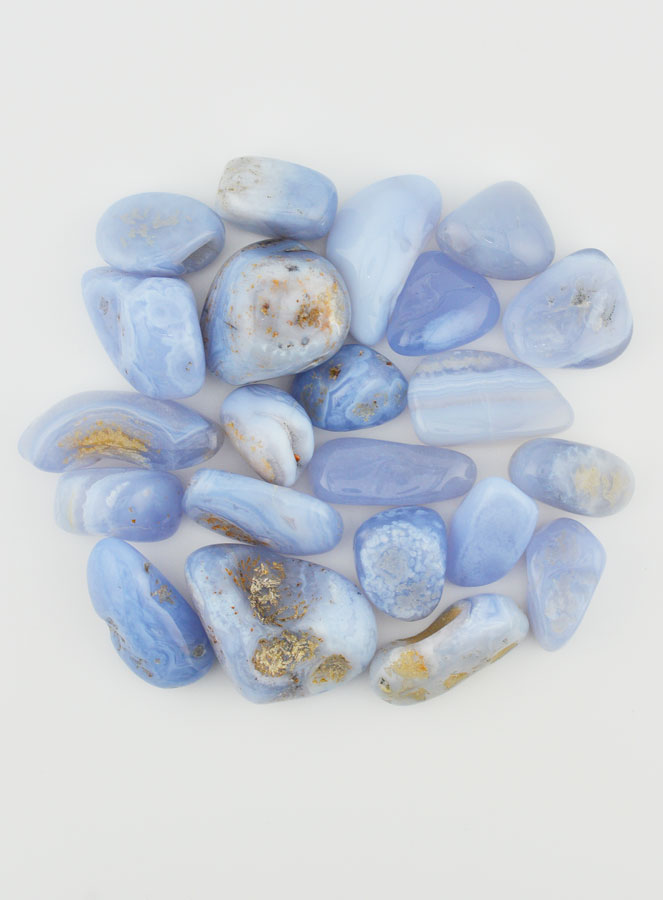 Pierre Naturelle Roulée - Calcédoine Bleue (pic 1)
