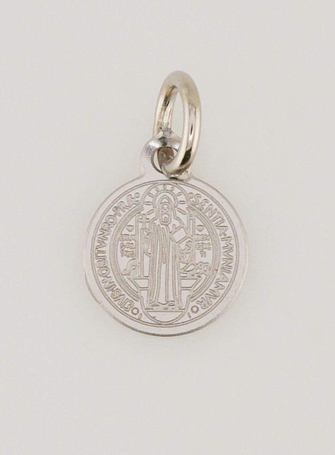 Médaille de Saint Benoît en Acier Inoxydable - 10mm (pic 1)