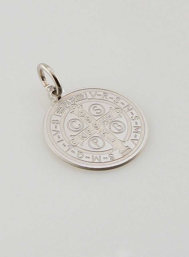 Médaille de Saint Benoît en Acier Inoxydable - 19mm (pic 3)
