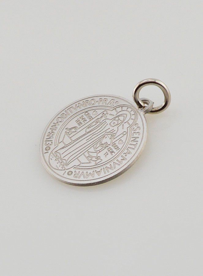 Médaille de Saint Benoît en Acier Inoxydable - 19mm (pic 4)