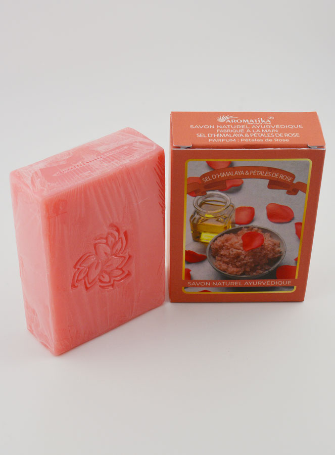 Savon Exfoliant Ayurvédique - Sel de l'Himalaya & Pétale de Rose (pic 2)