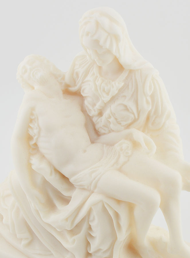 Statue La Pietà de Michel-Ange en Albâtre - 18 cm (pic 4)