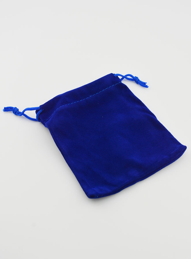 Pochette Chapelet Cadeau Velours 12cm - Bleu (pic 4)