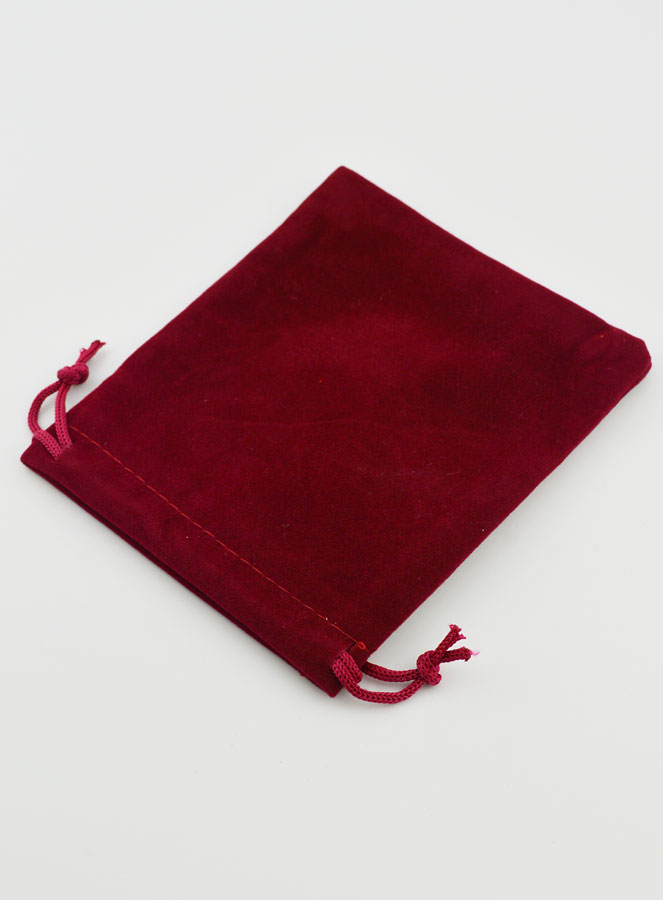 Pochette Chapelet Cadeau Velours 12cm - Rouge (pic 3)