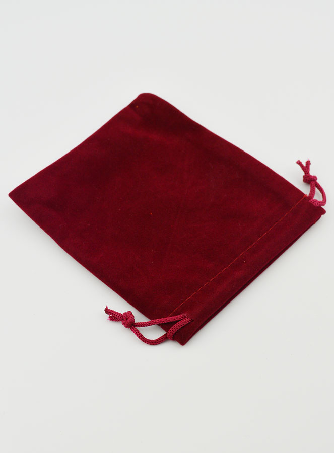 Pochette Chapelet Cadeau Velours 12cm - Rouge (pic 4)
