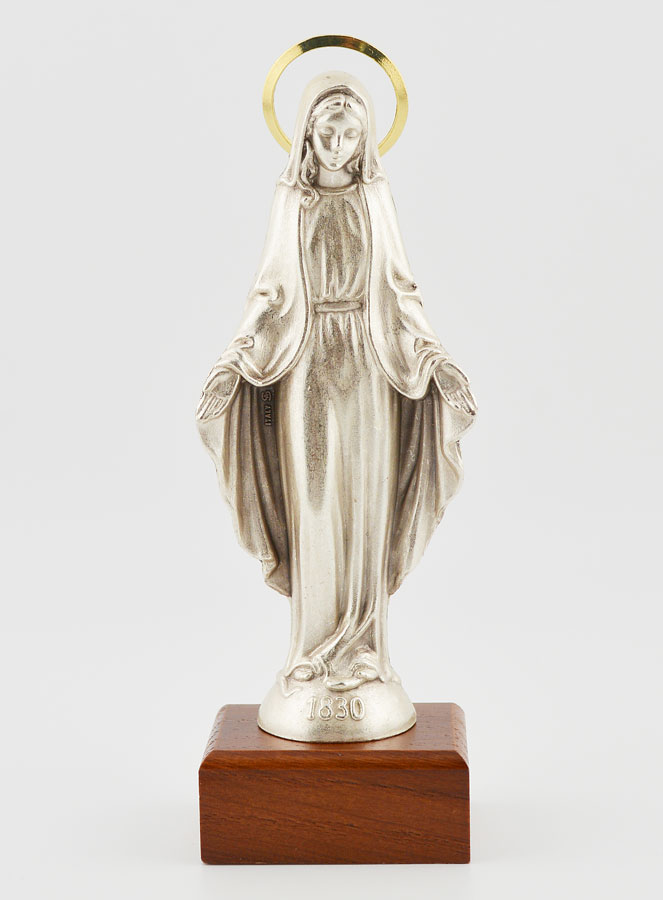 Statue Vierge Miraculeuse Auréolée - 11cm (pic 1)