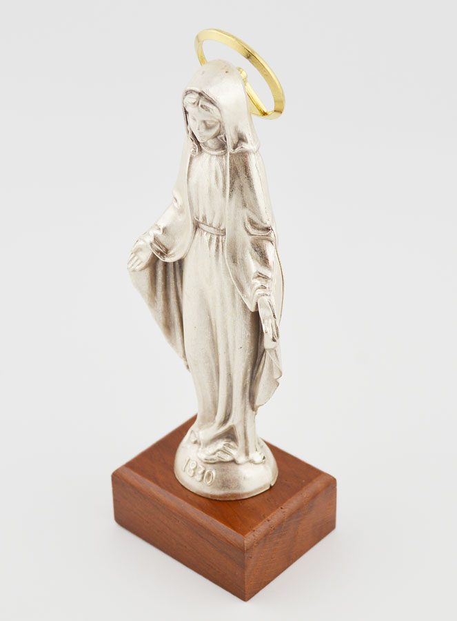 Statue Vierge Miraculeuse Auréolée - 11cm (pic 3)