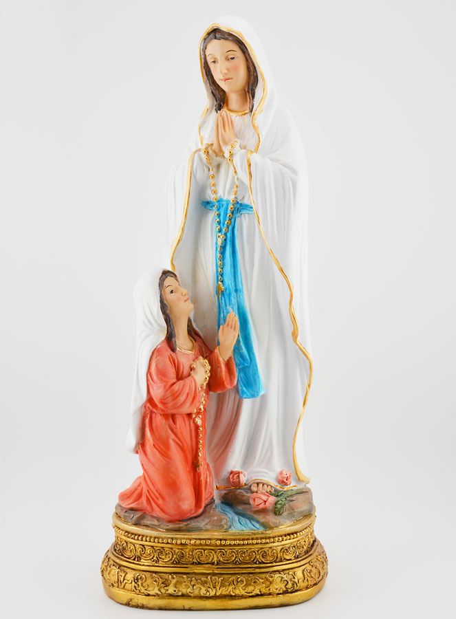 Statue Religieuse - Apparitions de Notre Dame de Lourdes - 30 cm (pic 1)