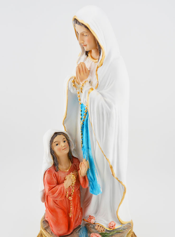 Statue Religieuse - Apparitions de Notre Dame de Lourdes - 30 cm (pic 2)
