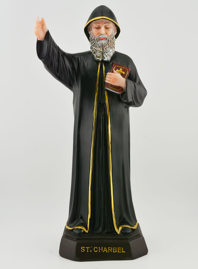 Statue Religieuse de Saint Charbel - 30 cm (pic 1)