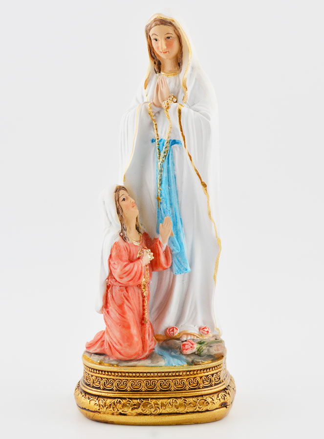 Statue Religieuse - Apparitions de Notre Dame de Lourdes - 13 cm (pic 1)