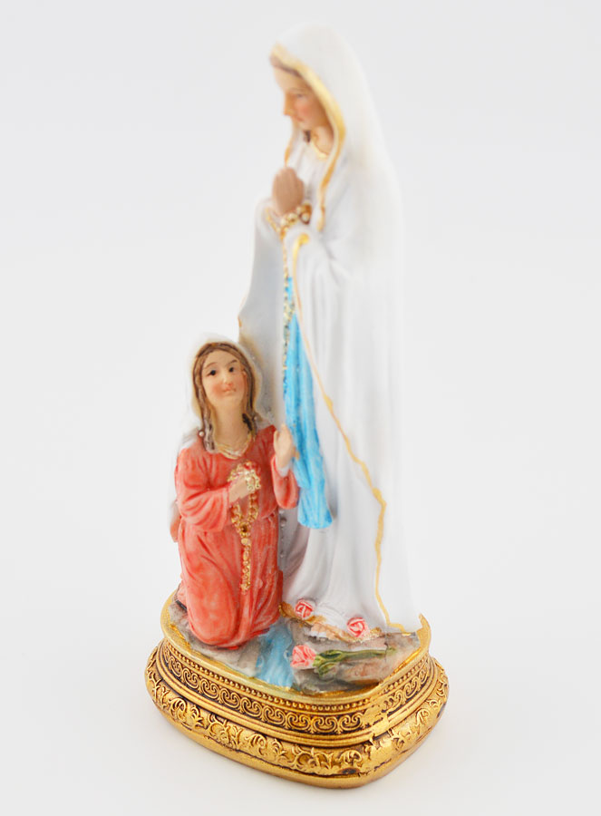 Statue Religieuse - Apparitions de Notre Dame de Lourdes - 13 cm (pic 2)