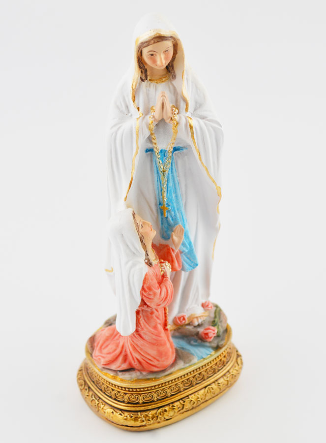 Statue Religieuse - Apparitions de Notre Dame de Lourdes - 13 cm (pic 3)