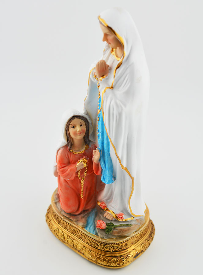 Statue Religieuse - Apparitions de Notre Dame de Lourdes - 20 cm (pic 2)