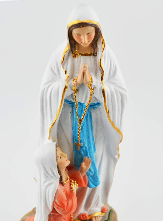 Statue Religieuse - Apparitions de Notre Dame de Lourdes - 20 cm (pic 3)