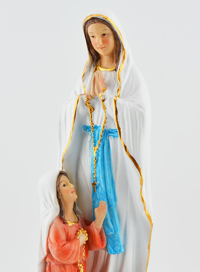Statue Religieuse - Apparitions de Notre Dame de Lourdes - 20 cm (pic 4)