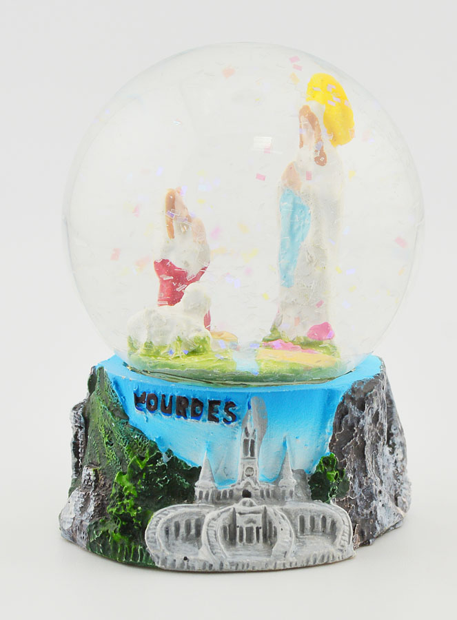 Boule Neige Apparitions de Lourdes - 6cm (pic 1)