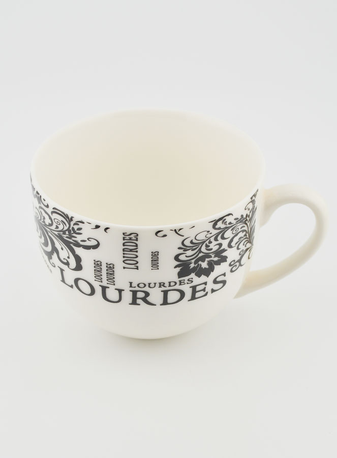 Souvenir de Lourdes - Tasse Lourdes Décor Feuillage 200ml (pic 2)