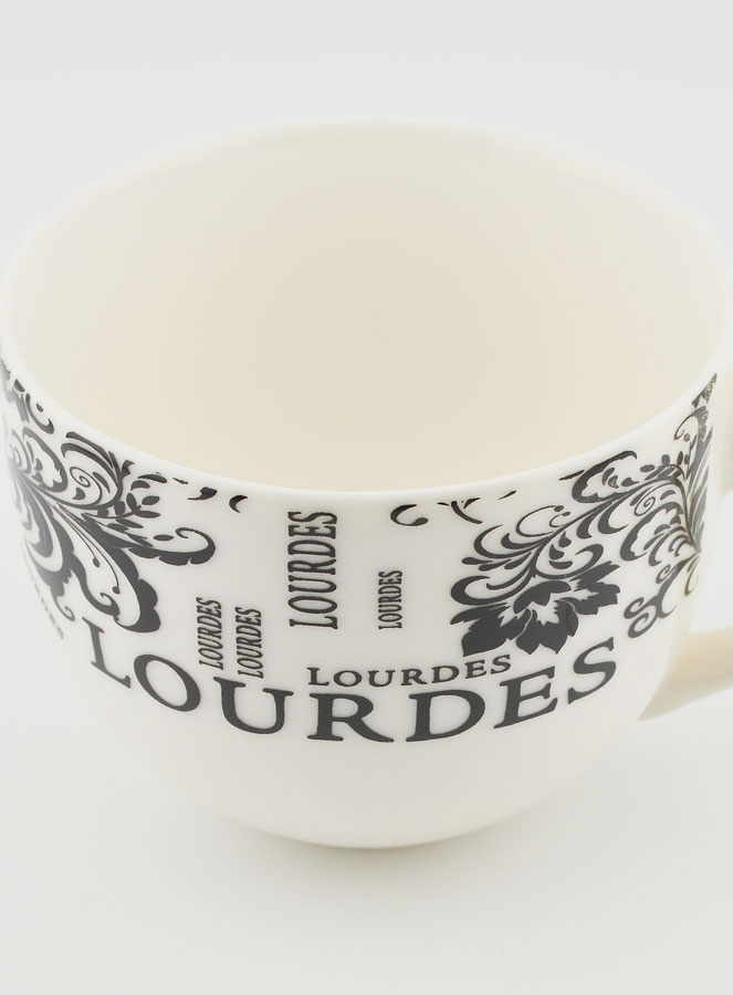 Souvenir de Lourdes - Tasse Lourdes Décor Feuillage 200ml (pic 4)